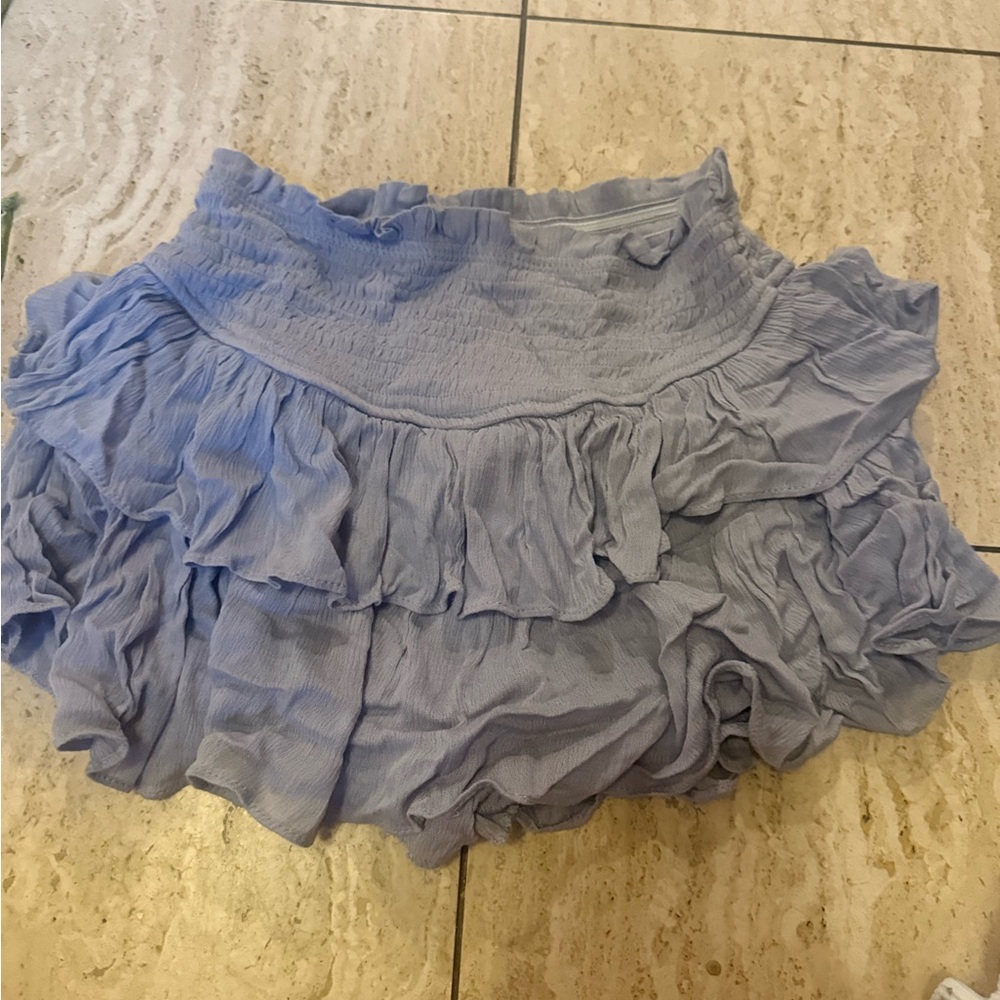 Ruffled Blue Women's Skirt